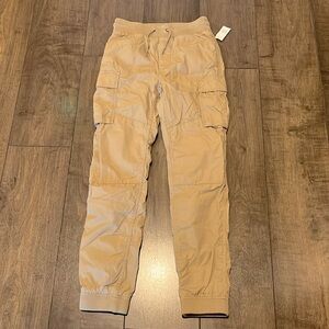 Gap kids khaki lined cargo jogger pants, size XL (12-14) NEW!